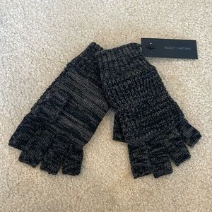 Men’s black fingerless gloves